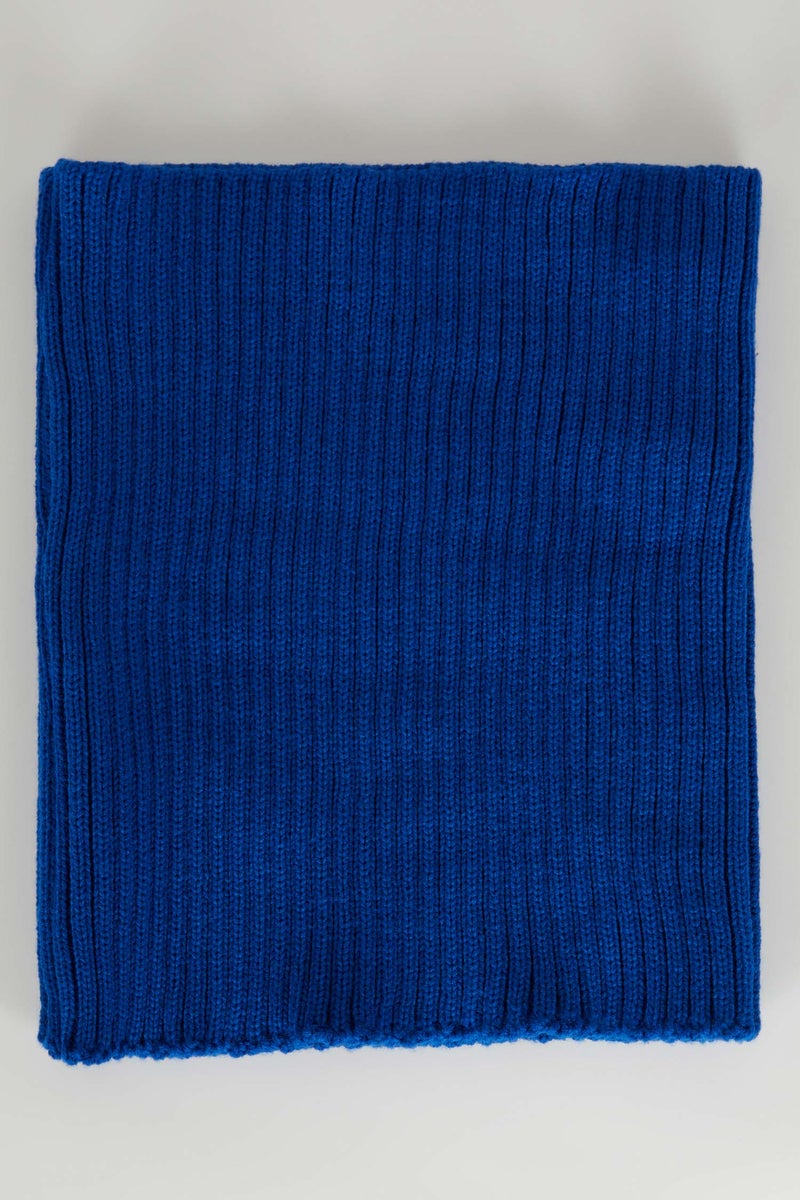 DeFacto Blue Boy Boy 2 Piece Knitwear Scarf Beret Set Casual - Image 3